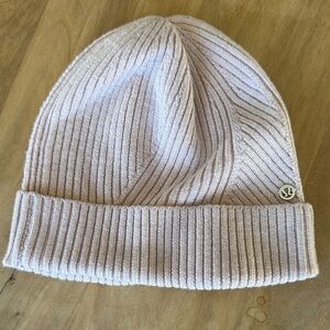 lululemon athletica Pink Ribbed Beanie